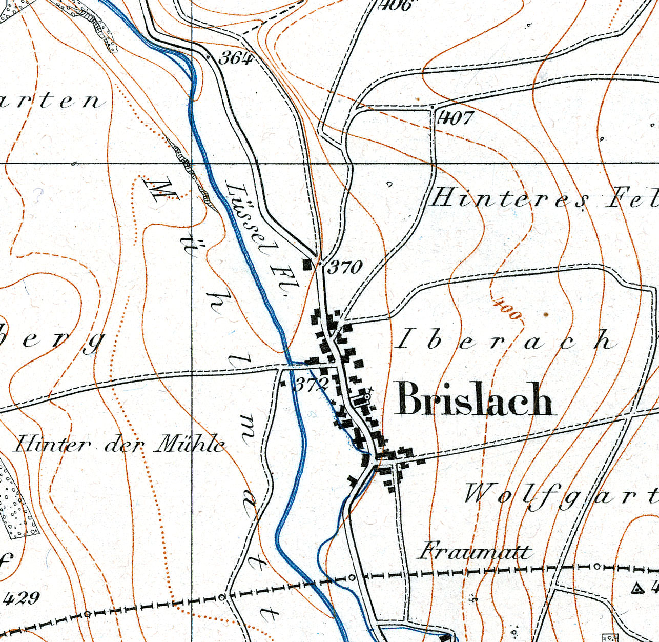 E17644 BR04 Siegfriedkarte Brislach